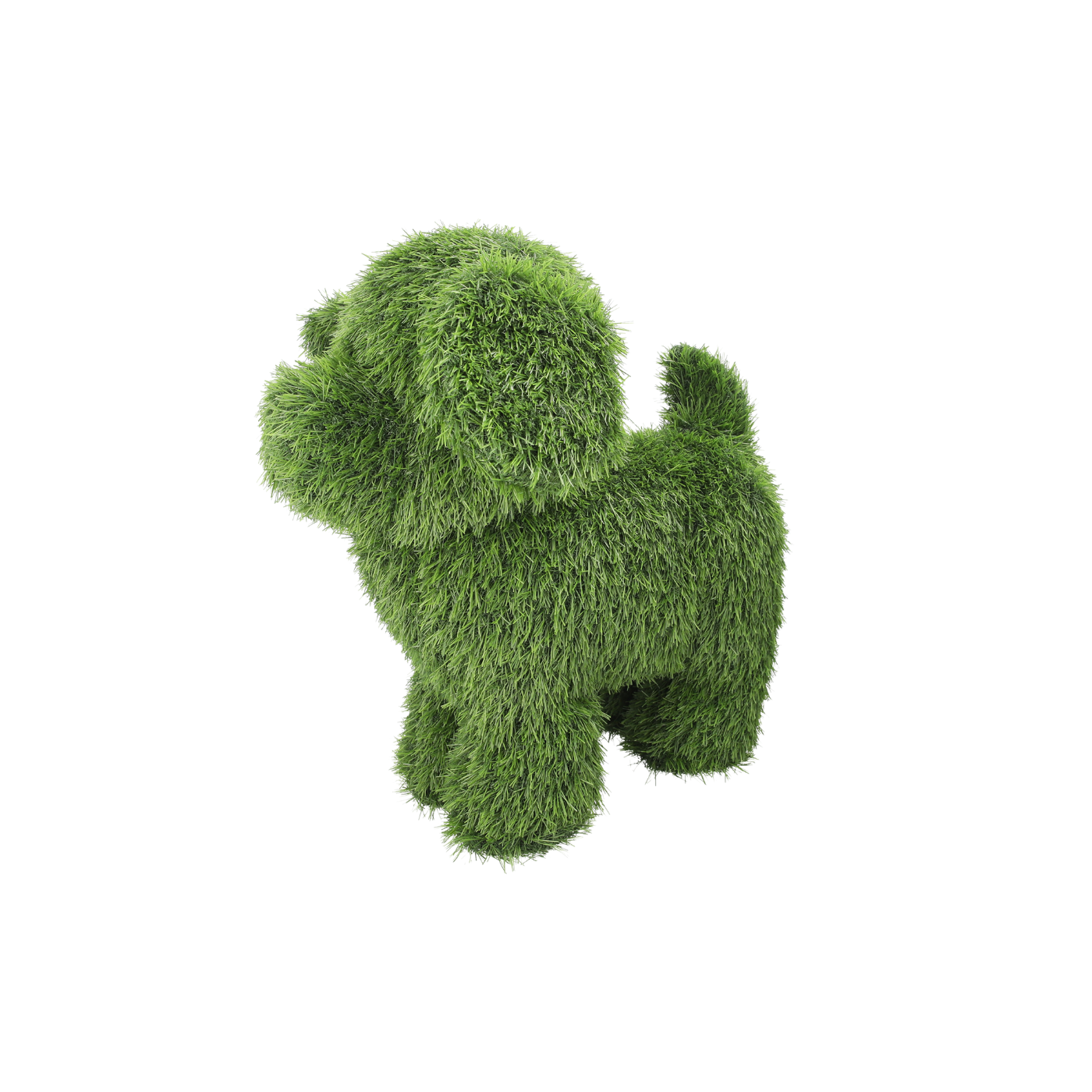 CANE VERDE IN ERBA SINTETICA H.50X50X25 