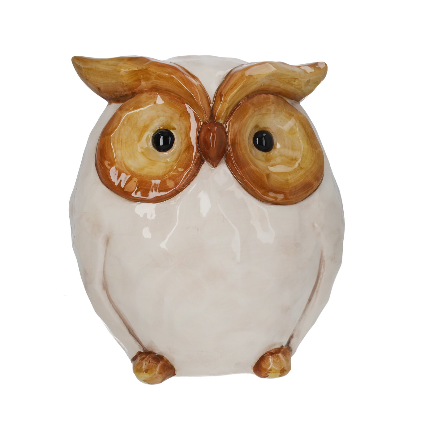 GUFO IN CERAMICA COLORATA H.37X32X20