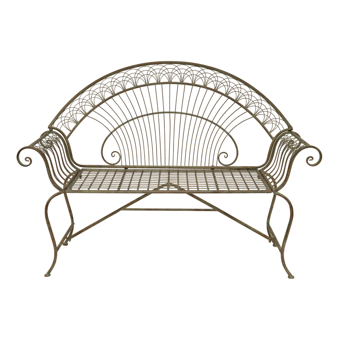 PANCHETTA PAVONE H.105X146X48 CM – FERRO VERDE INGLESE