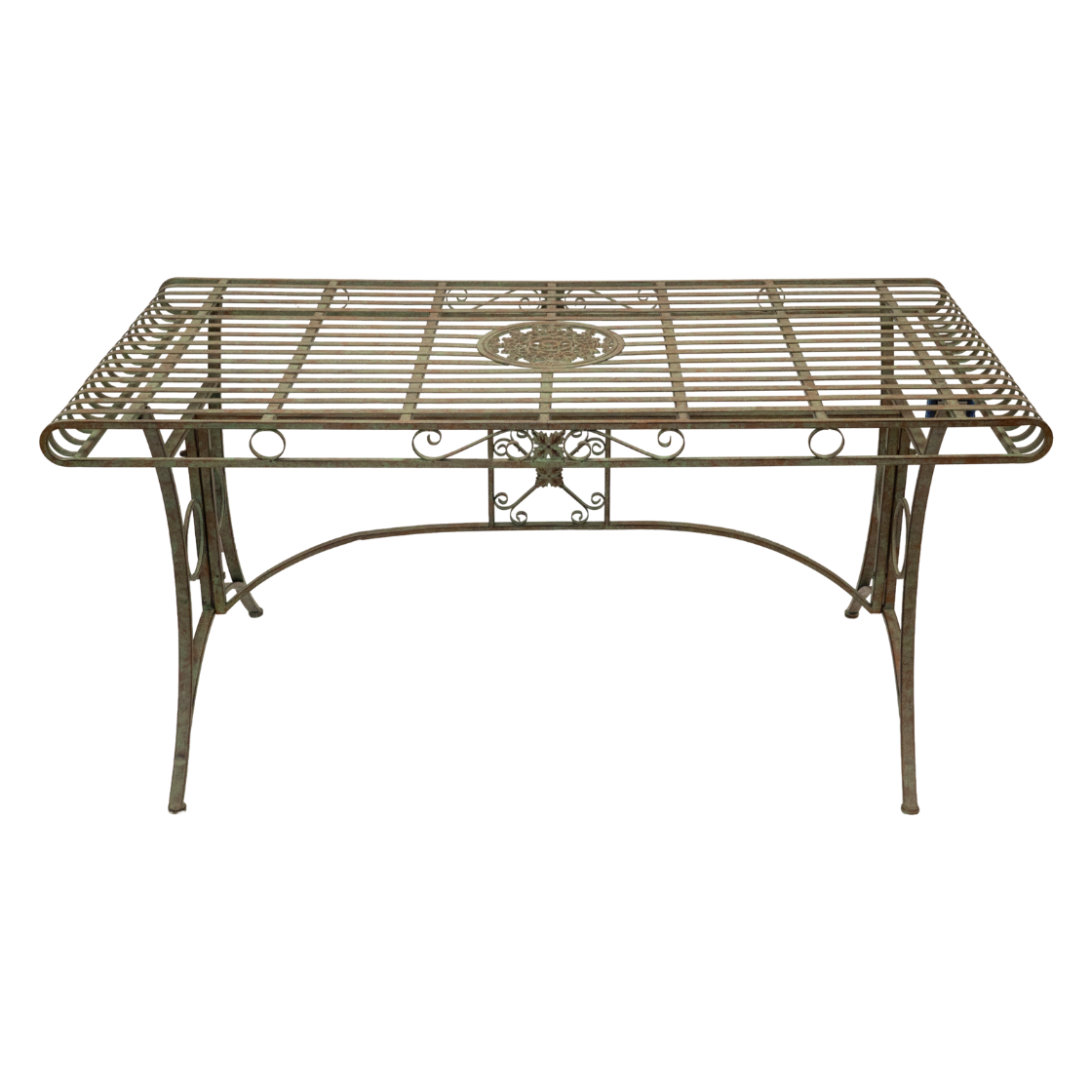 TAVOLO IN FERRO VERDE 160X83XH.80 CM